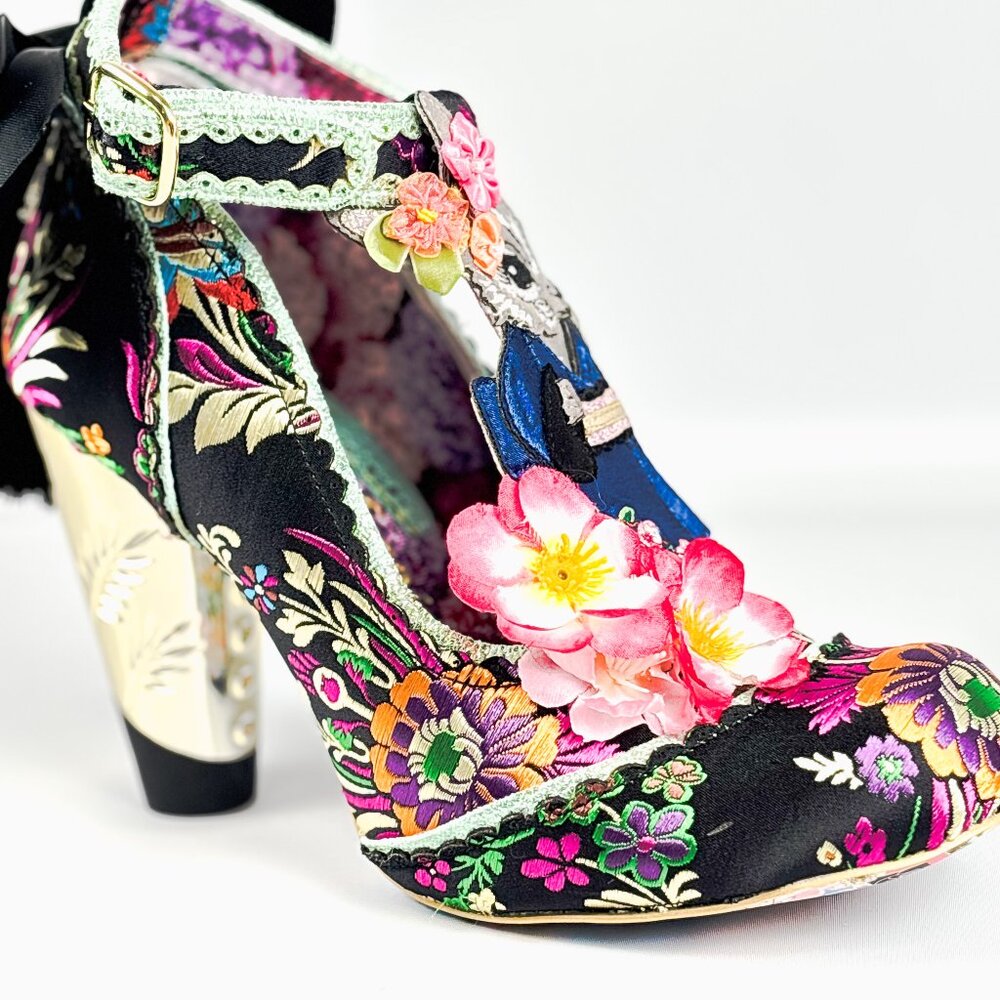 Irregular Choice Blossom Bunny Black Floral Heels – Size 40 / UK 7 – Rare - Picture 5 of 8